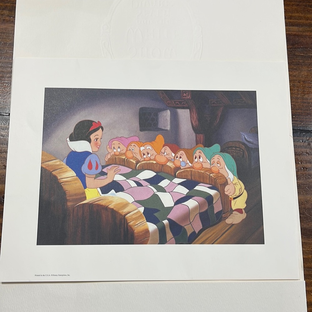 Exclusive Disney Lithograph 2001 Snow white and the seven dwarfs